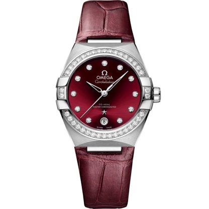Omega Constellation 36 mm, steel on leather strap 131.18.36.20.61.001