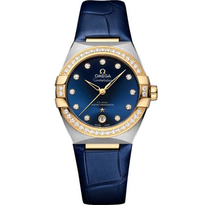 Omega Constellation 36 mm, steel - yellow gold on leather strap 131.28.36.20.53.001