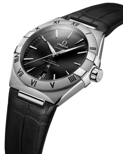 Omega Constellation 39 mm, steel on leather strap 131.13.39.20.01.001 - Image 3