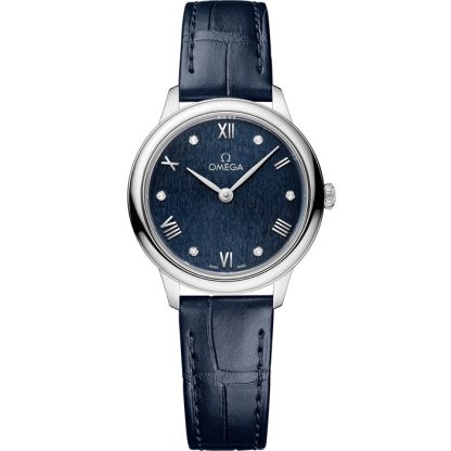 Omega De Ville Prestige 27.5 mm, steel on leather strap 434.13.28.60.53.002