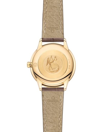 Omega De Ville Prestige 27.5 mm, yellow gold on leather strap 434.53.28.60.55.002 - Image 2