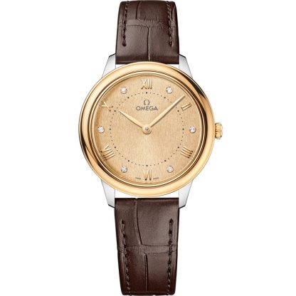 Omega De Ville Prestige 30 mm, steel - yellow gold on leather strap 434.23.30.60.58.001