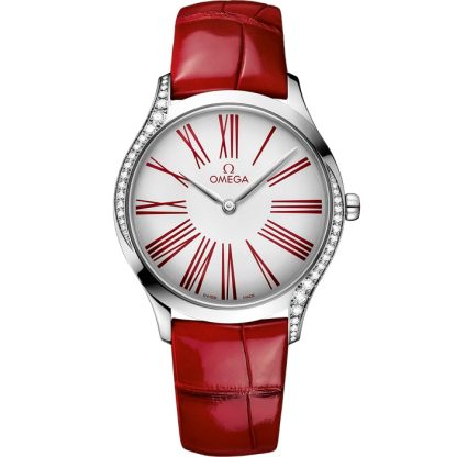 Omega De Ville Trésor 36 mm, steel on leather strap 428.18.36.60.04.002