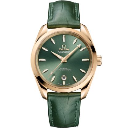 Omega Seamaster Aqua Terra Shades 38 mm, Moonshine™ gold on leather 220.53.38.20.10.001