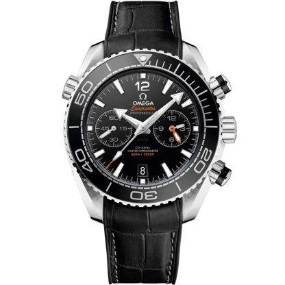 Omega Seamaster Planet Ocean 600M 45.5 mm, steel on leather strap with rubber lining 215.33.46.51.01.001